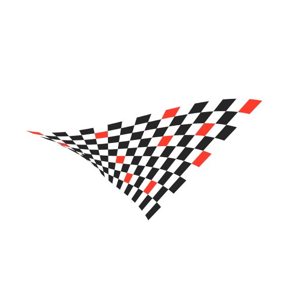 racing flag icon of automotif illustration