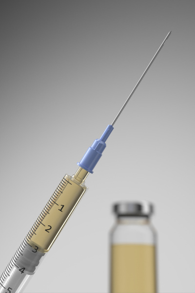 studio shot of corona virus vaccine