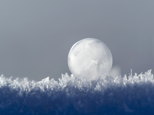 frosted bubble in winter