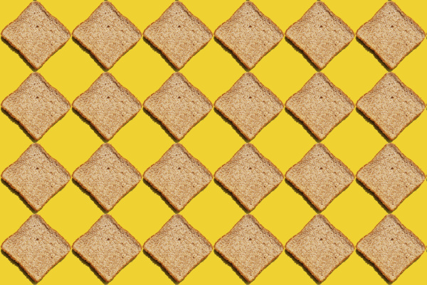 pattern of slices of wheat bread