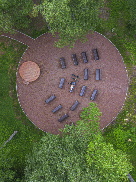 aerial view of couple relaxing on