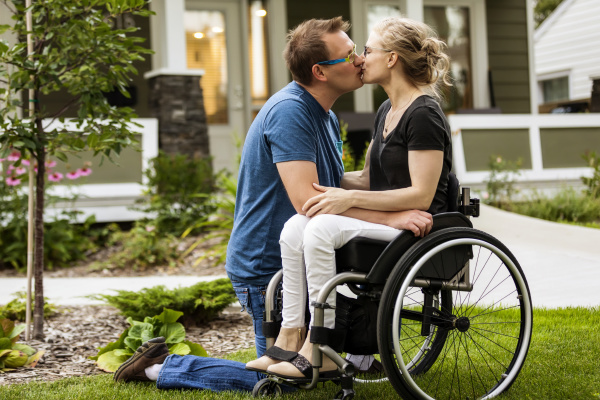 a husband and his paraplegic wife