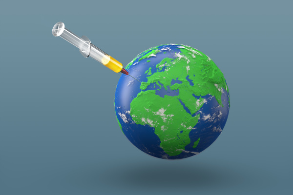 planet earth globe 3d rendering of