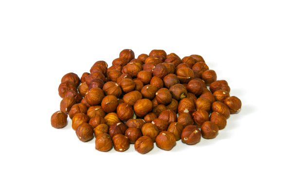hazelnuts nut isolated on the white