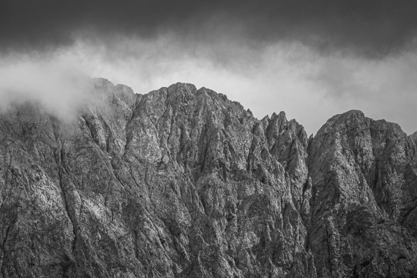 mountain panorama of the karwendel mountains