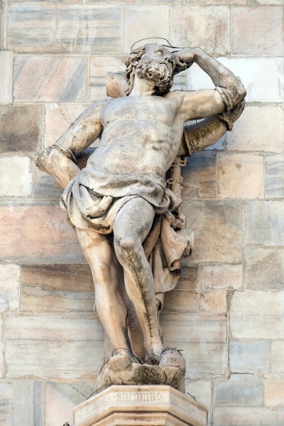 statue of saint on the facade