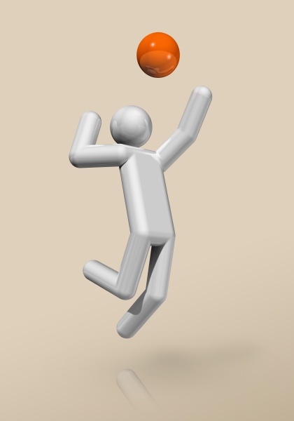 volleyball 3d icon olympic sports