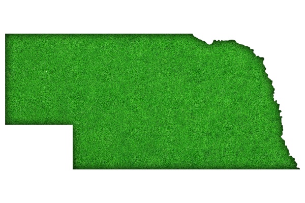 map of nebraska on green felt