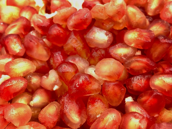 pomegranate fruits closeup with selective focus