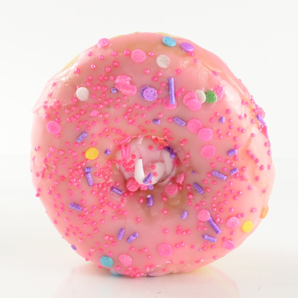 glazed pink donut