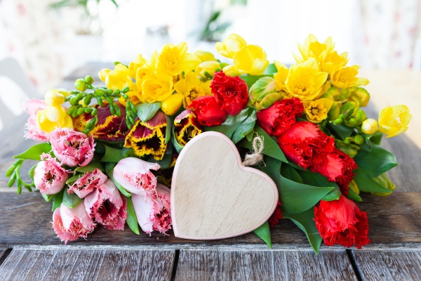 colorful spring flowers