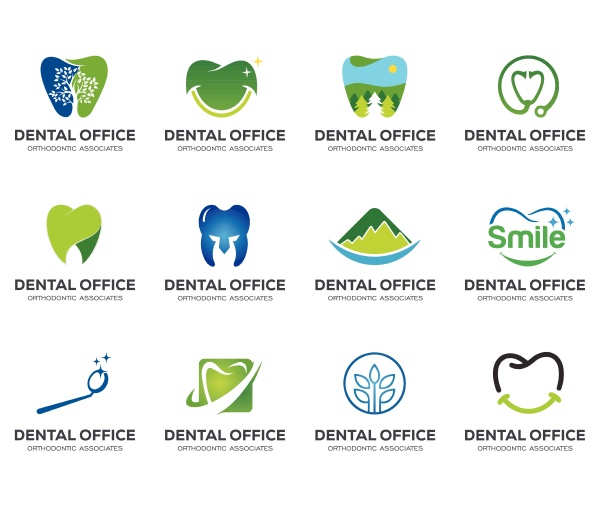 colorful modern dental oral medicine logo