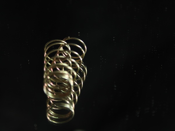 metal spring round helical spiral reflection