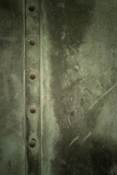 weathered metal door close up