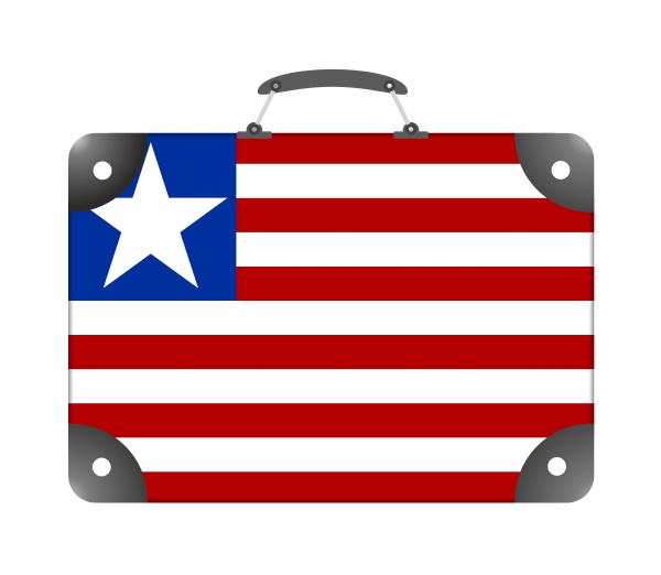 liberia country flag in the form