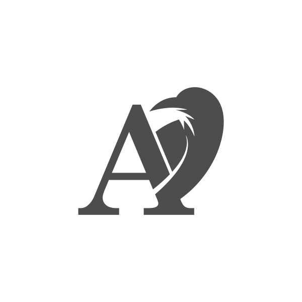 letter a and crow combination icon