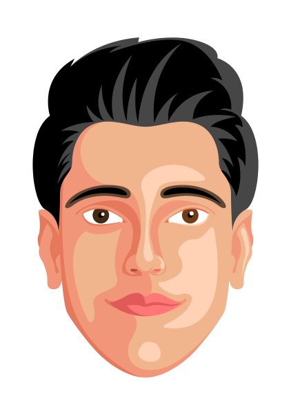 vector head in graphic style