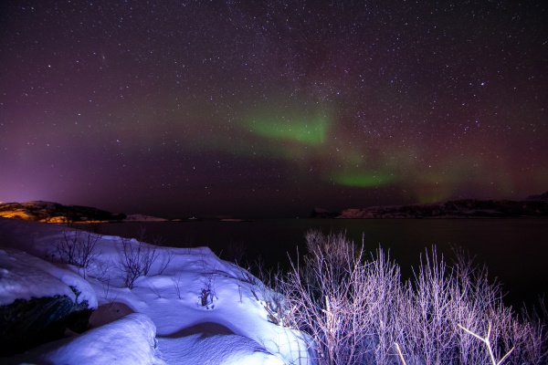 aurora borealis near tromsoe norway
