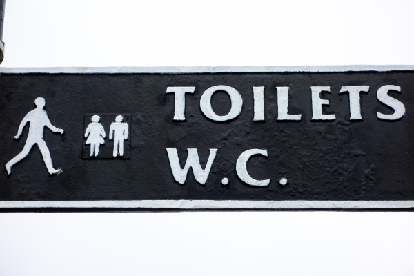 a toilet or wc sign