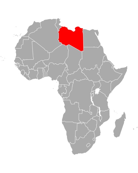 map of libya in africa