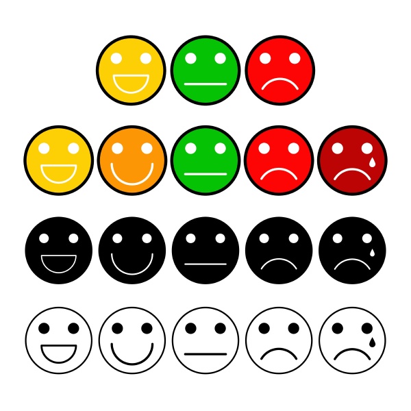 customer opinion survey buttons set