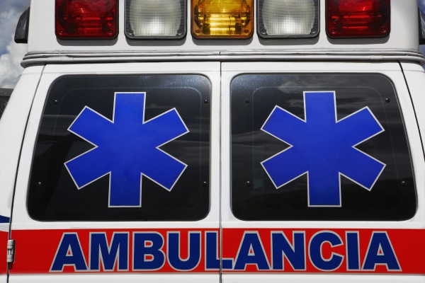 close up of an ambulance