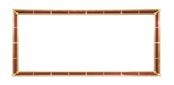 golden decorative picture frame with red