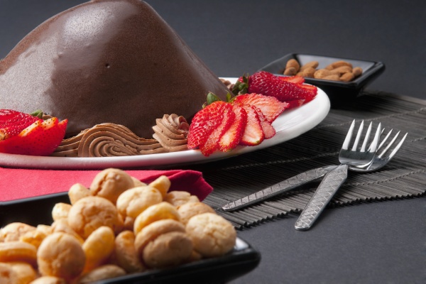 close up of a chocolate dessert