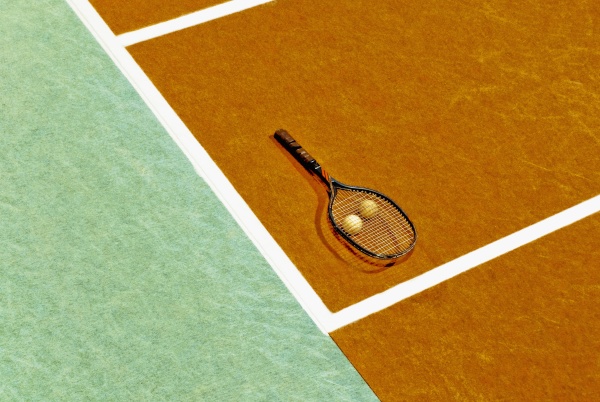 high angle view of a tennis