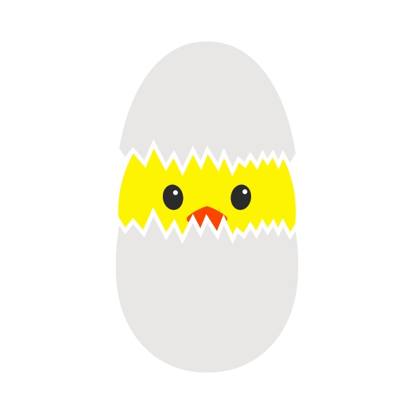 easter chicken in egg icon