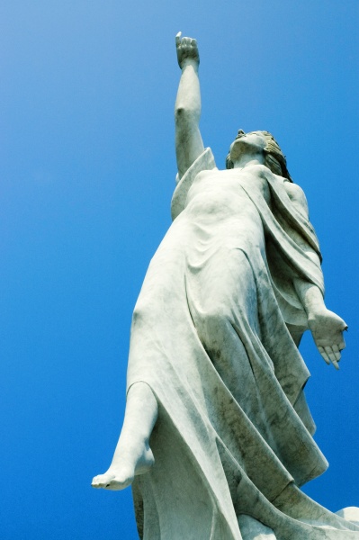 low angle view of a statue