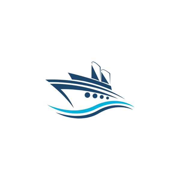 cruise ship logo icon design template