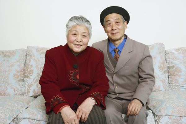 portrait of a senior couple sitting