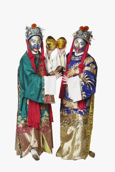 portrait of two male chinese opera