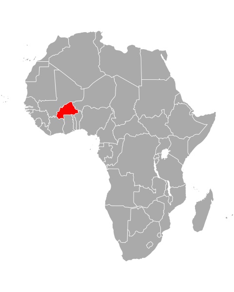 map of burkina faso in africa