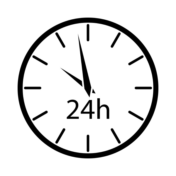 24 hours clock icon