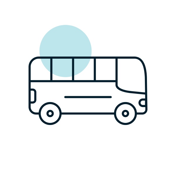 city bus flat vector icon
