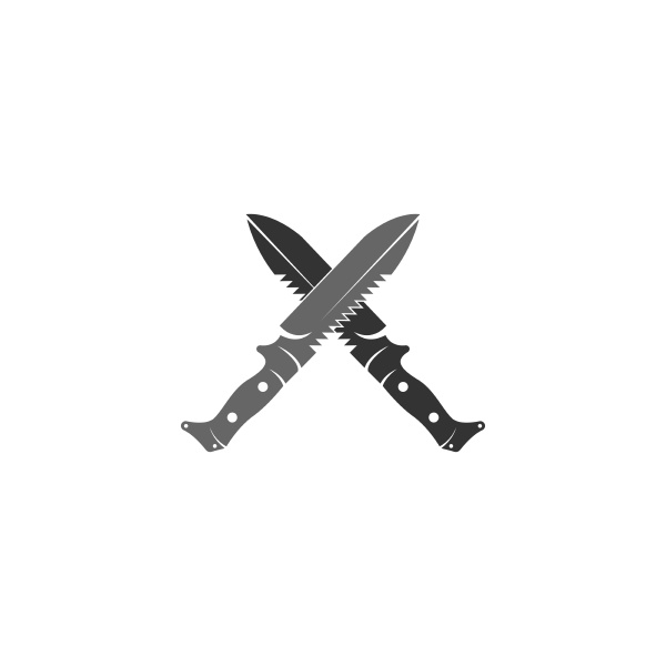 knife icon logo design vector template