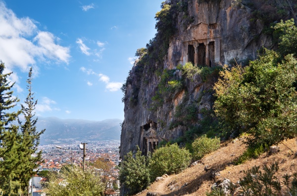 view, of, ancient, lycian, rock, tomb - 29787479