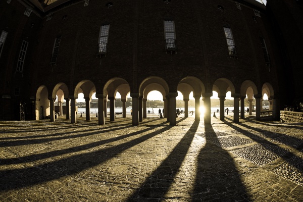 of stockholm city hall courtyard