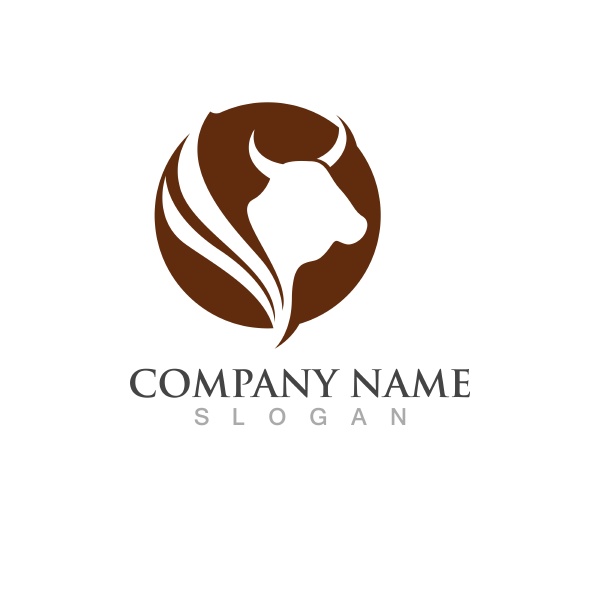 cow logo template vector icon