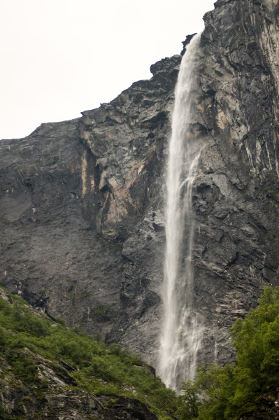 waterfall and river in romsdal