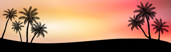 realistic sea sunset on the background