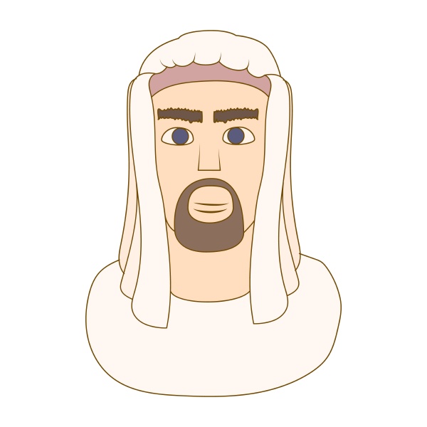 arabic man in traditional muslim hat