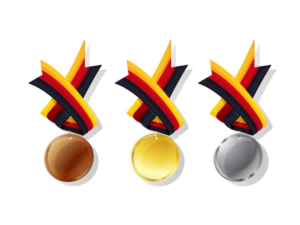 german vector medals set
