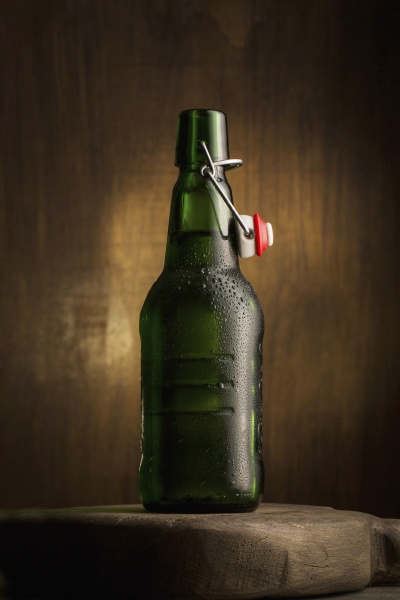 an open bottle of beer on