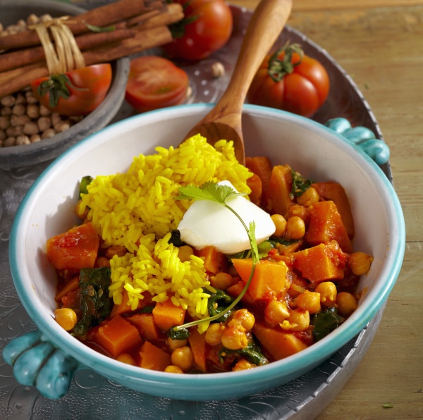 sweet potato curry with chickpeas
