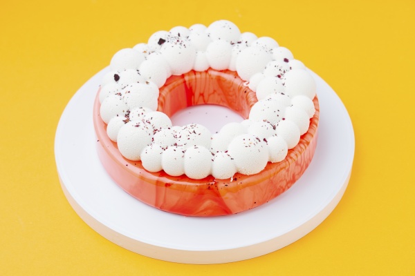 ring shaped cake with red icing