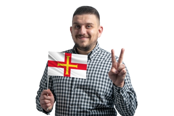 white guy holding a flag of