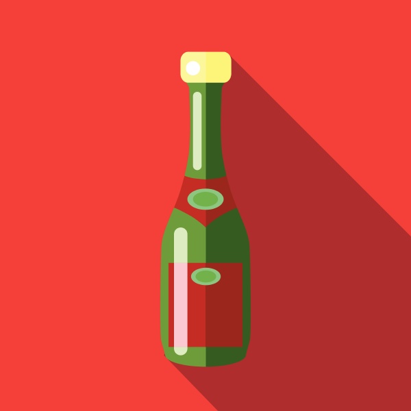 champagne icon flat style